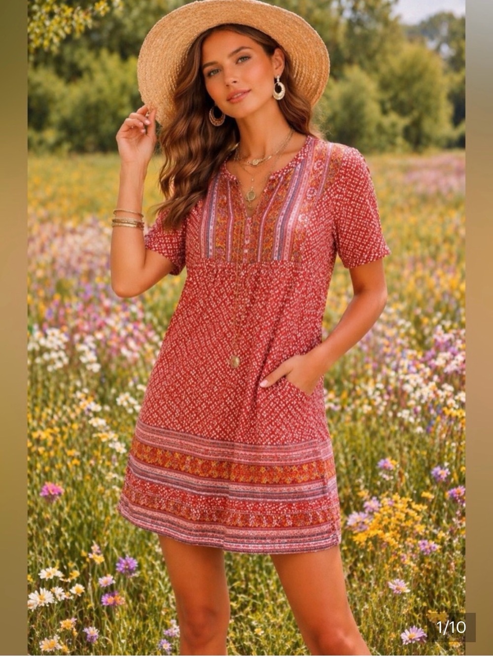 Knox Rose Rust Mini Dress